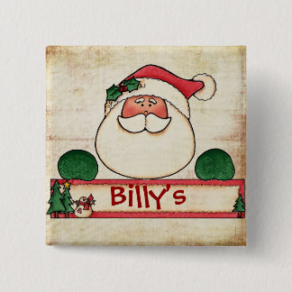 Badge Carré 5 Cm Bouton d'étiquette de bas de Chrtimstas