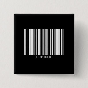 Badge Carré 5 Cm Bouton d'étranger