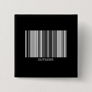 Badge Carré 5 Cm Bouton d'étranger