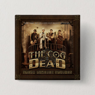 Badge Carré 5 Cm Bouton d'histoires actionné par vapeur