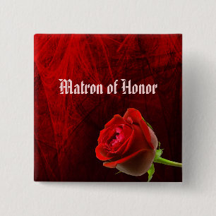 Badge Carré 5 Cm Bouton d'honneur du Rose gothique