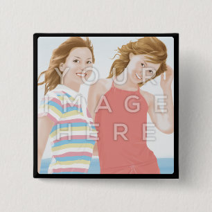 Badge Carré 5 Cm Bouton d'image de carré de photo d'Instagram