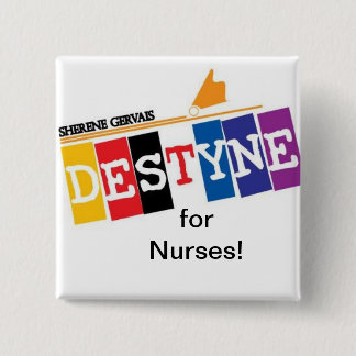 Badge Carré 5 Cm Bouton d'infirmières