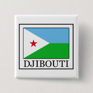 Badge Carré 5 Cm Bouton Djibouti