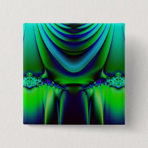 Badge Carré 5 Cm Bouton dramatique de fractale