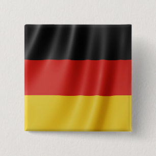 Badge Carré 5 Cm Bouton drapeau allemand