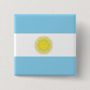 Badge Carré 5 Cm Bouton Drapeau de l'Argentine