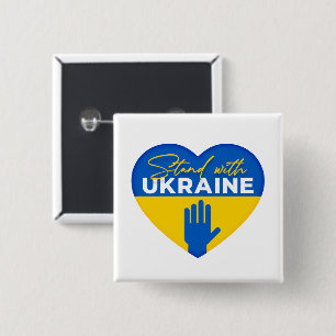Badge Carré 5 Cm Bouton du Carré ukrainien