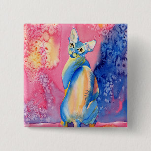 Badges Chat Sphynx Personnalises Zazzle Fr