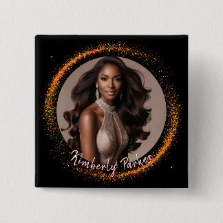 Badge Carré 5 Cm Bouton du concours de poussière du coucher du sole