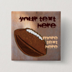 Badge Carré 5 Cm Bouton du football