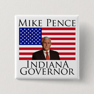 Badge Carré 5 Cm Bouton du Gouverneur de l'Indiana de penny de Mike