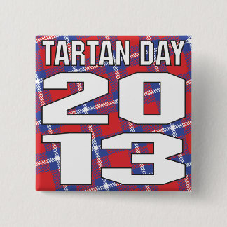 Badge Carré 5 Cm Bouton du jour 2013 de tartan
