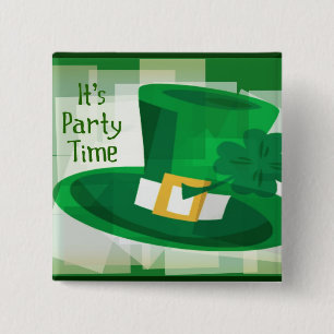Badge Carré 5 Cm Bouton du jour de St Patrick