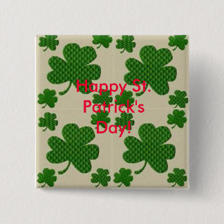 Badge Carré 5 Cm Bouton du jour de St Patrick