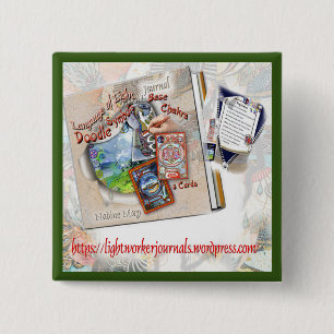 Badge Carré 5 Cm Bouton du journal de chakra de base