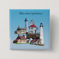 Bouton du phare du Wisconsin