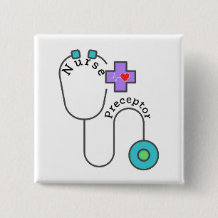 Badge Carré 5 Cm Bouton du récepteur de soins infirmiers