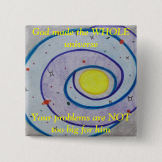 Badge Carré 5 Cm Bouton d'univers