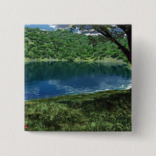 Badge Carré 5 Cm Bouton Eaux Profondes