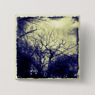 Badge Carré 5 Cm Bouton éffrayant de l'arbre 3