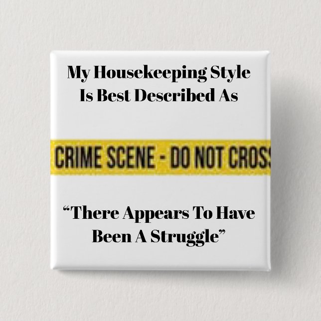 Badge Carré 5 Cm Bouton Entretien (Devant)