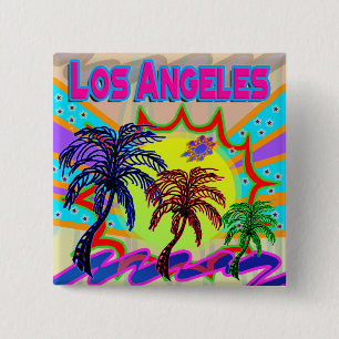 Badge Carré 5 Cm Bouton Éternel de Los Angeles