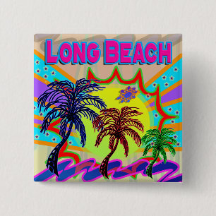Badge Carré 5 Cm Bouton éternel Long Beach