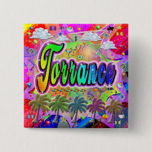 Badge Carré 5 Cm Bouton Express Torrance Vista