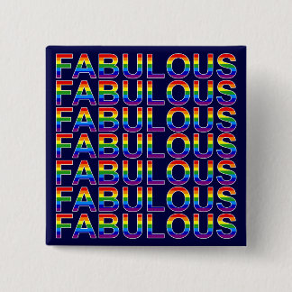 Badge Carré 5 Cm Bouton fabuleux de gay pride
