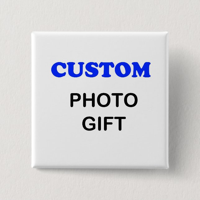 Badge Carré 5 Cm Bouton fait sur commande (Devant)