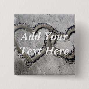 Badge Carré 5 Cm Bouton fait sur commande