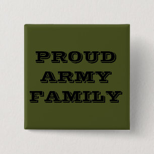 Badge Carré 5 Cm Bouton Famille de l'Armée Fière