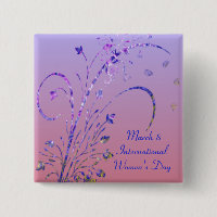 Bouton Fête des femmes Floral Deco