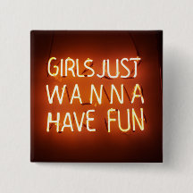 Bouton Filles Juste Veux Carré