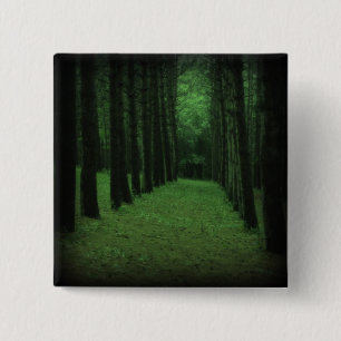 Badge Carré 5 Cm Bouton Forêt enchantée