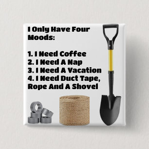 Badge Carré 5 Cm Bouton Four Moods