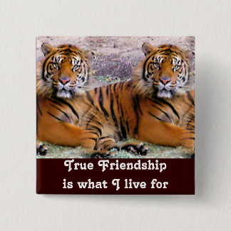 Badge Carré 5 Cm Bouton Friendship_