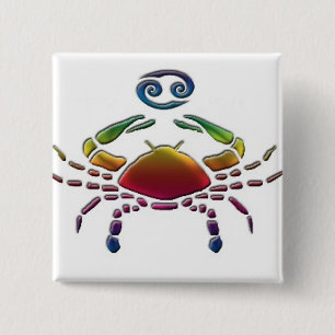 Badge Carré 5 Cm Bouton gai de Cancer