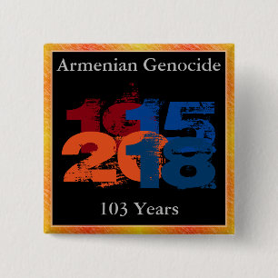Badge Carré 5 Cm Bouton Génocide arménien