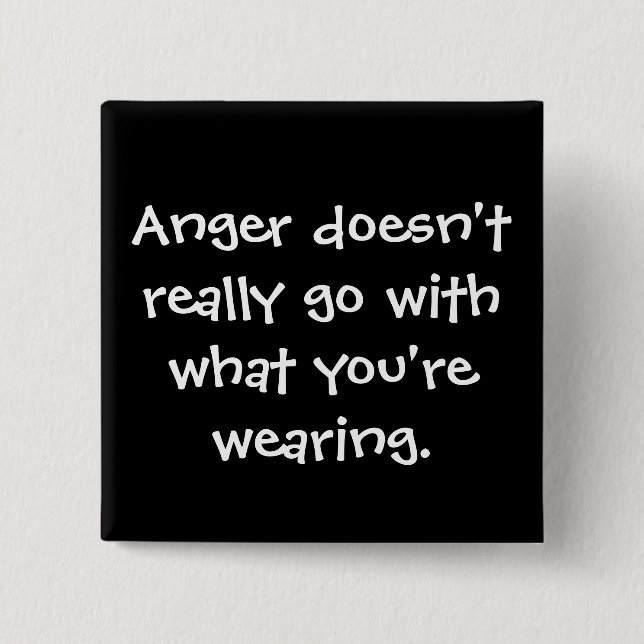 Badge Carré 5 Cm Bouton Gestion de la colère (Devant)