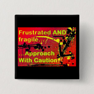 Badge Carré 5 Cm bouton/goupille/insigne