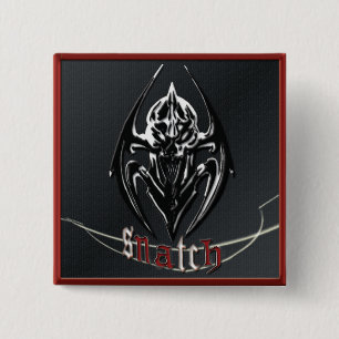 BADGE CARRÉ 5 CM BOUTON GRAPHIQUE DE THÈME DE CHERCHEUR