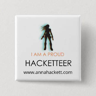 Badge Carré 5 Cm Bouton Hacketteur