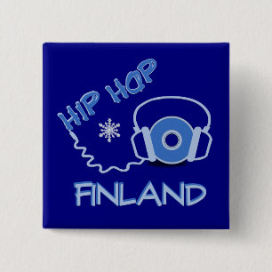 Badge Carré 5 Cm Bouton Hip hop Finlande
