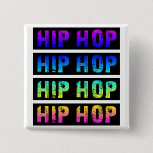 Badge Carré 5 Cm Bouton HipHop