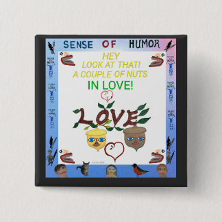 Badge Carré 5 Cm Bouton humoristique Collectable