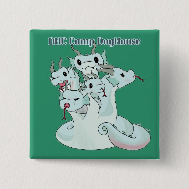 Badge Carré 5 Cm Bouton Hydra Hustle (Devant)