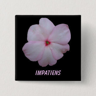 Badge Carré 5 Cm Bouton Impatiens personnalisable