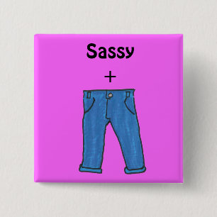 Badge Carré 5 Cm Bouton impertinent de pantalon